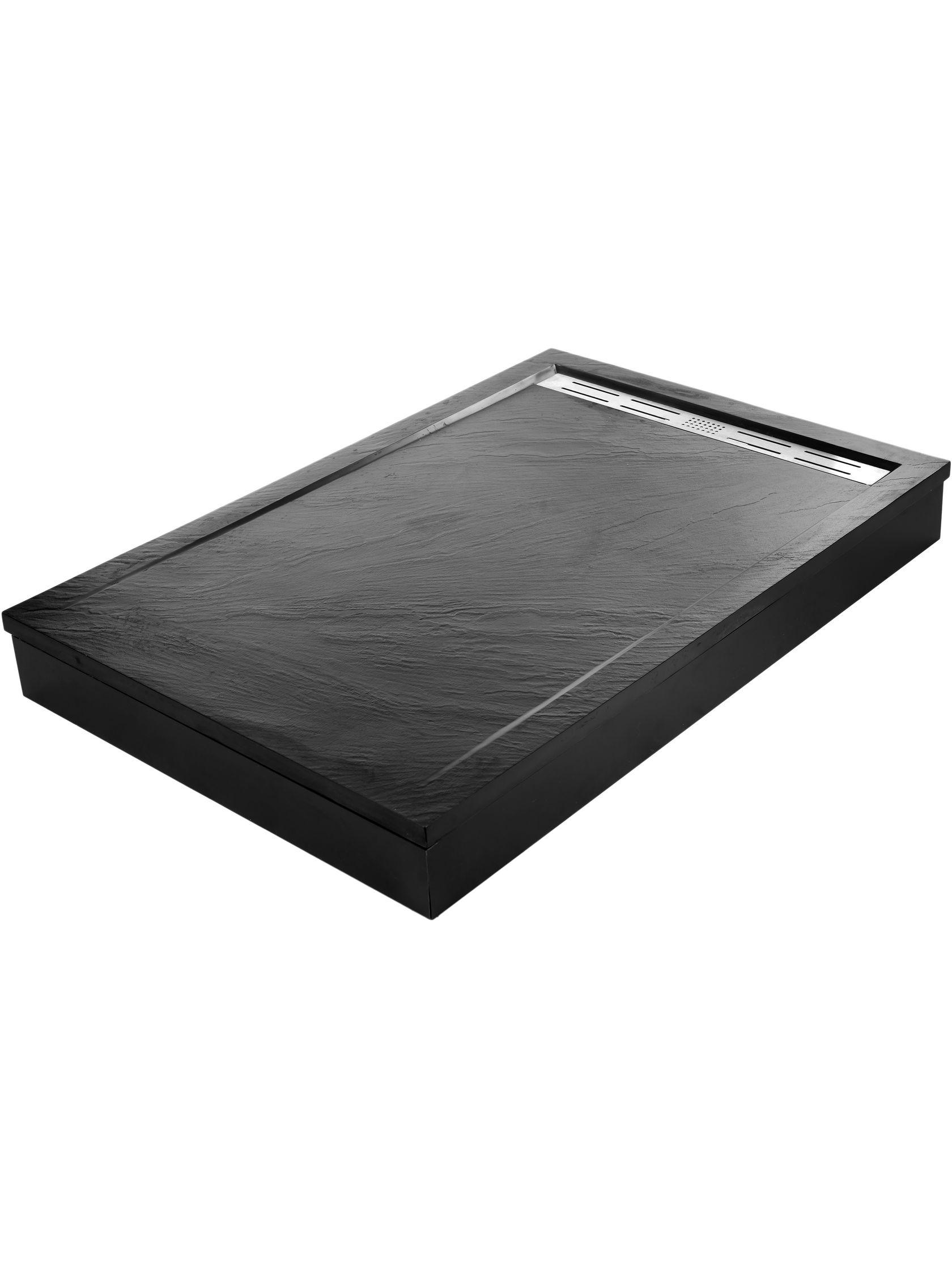 Душевой поддон с сифоном WeltWasser WW TRS 12090 STONE-BL 120х90х3 10000004382 черный