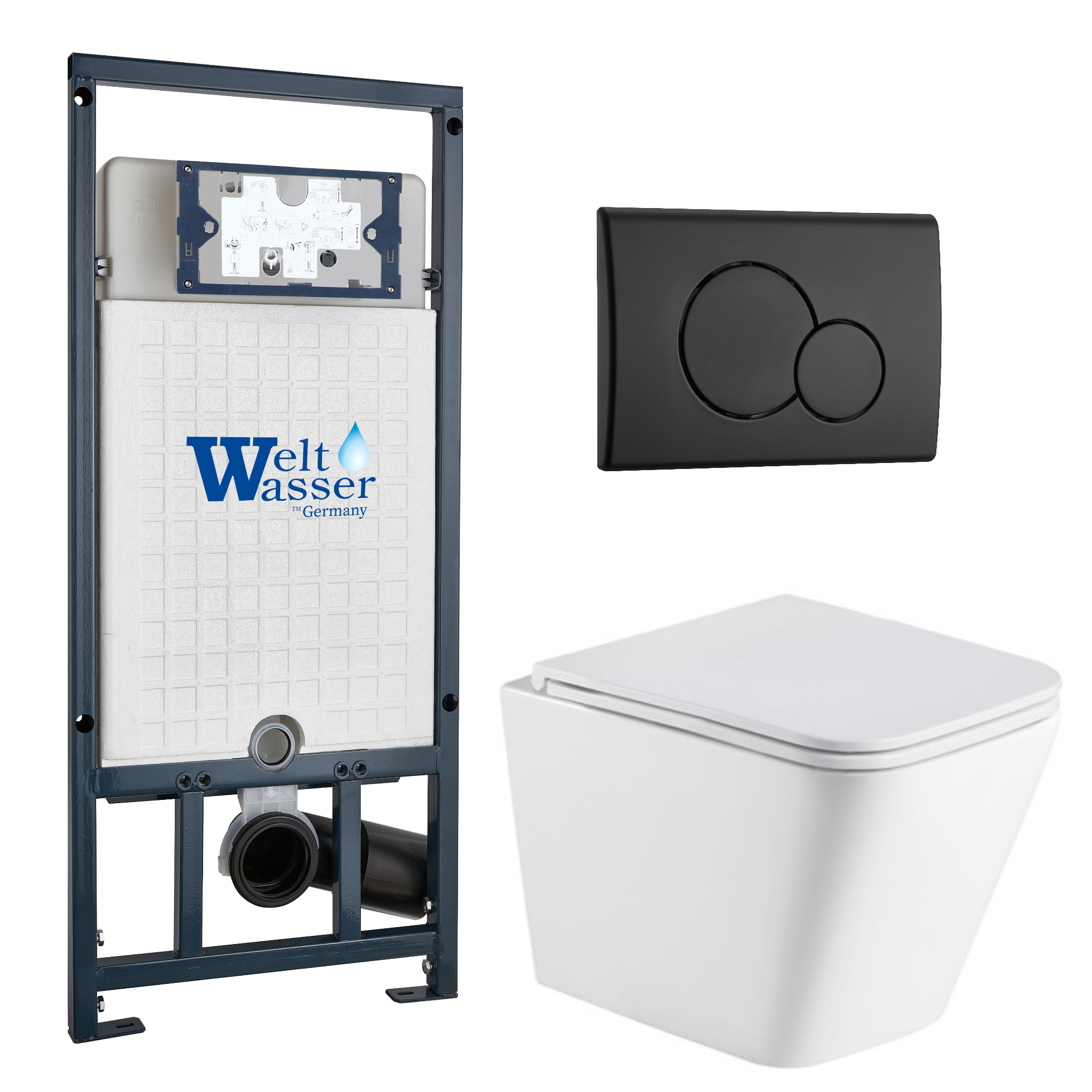Комплект WeltWasser 10000011880 Gelbach 043 GL-WT + Marberg 507 + Marberg 507 RD MT-BL
