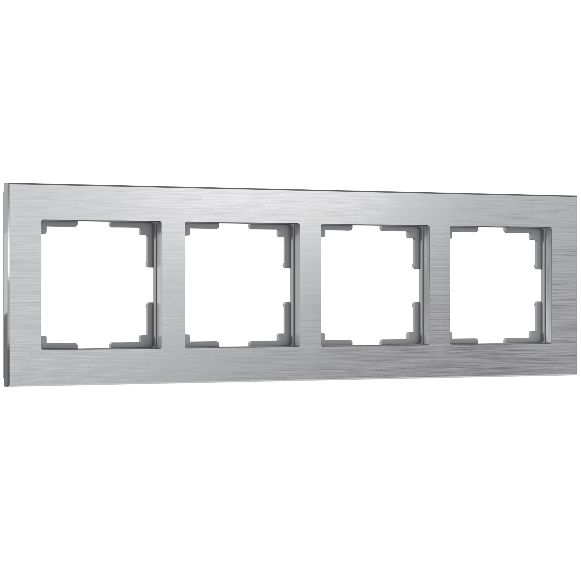 Рамка на 4 поста алюминий Werkel W0041706