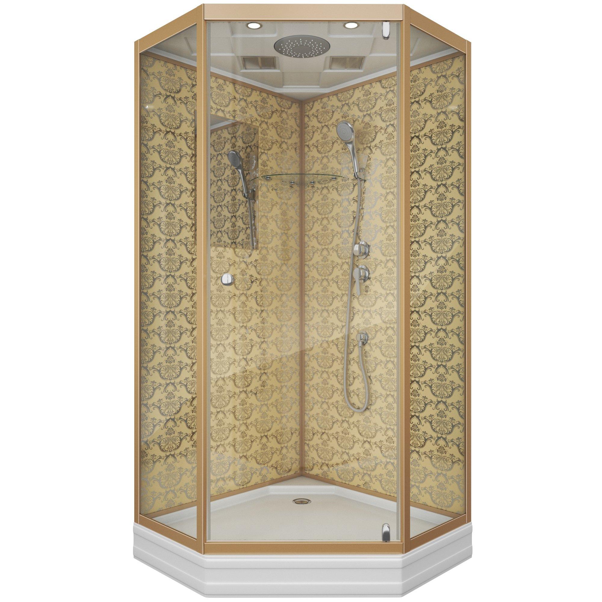 Душевая кабина Niagara Luxe 7702DG 100x100 низкий поддон (3 места)