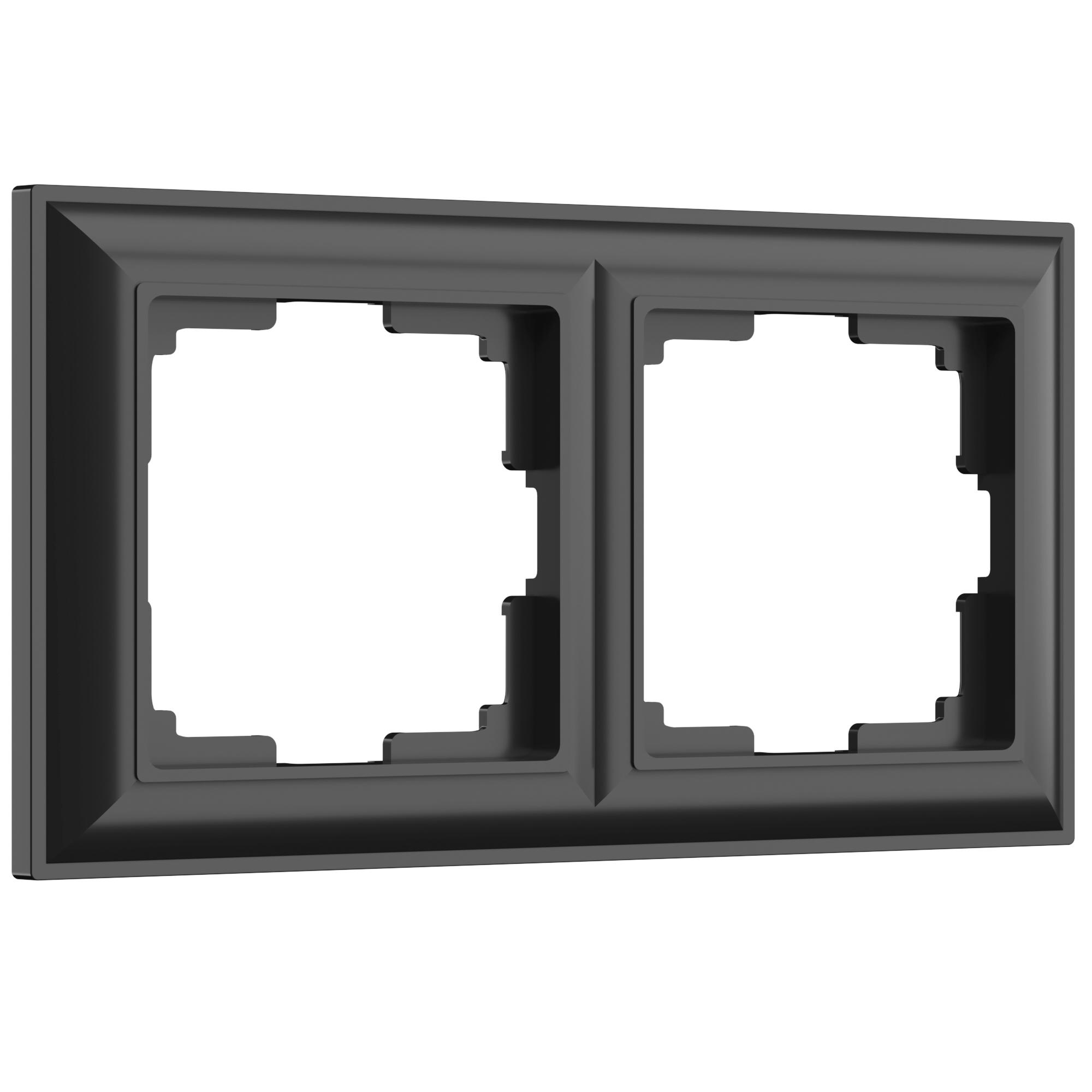 Рамка на 2 поста черный матовый Werkel W0022208