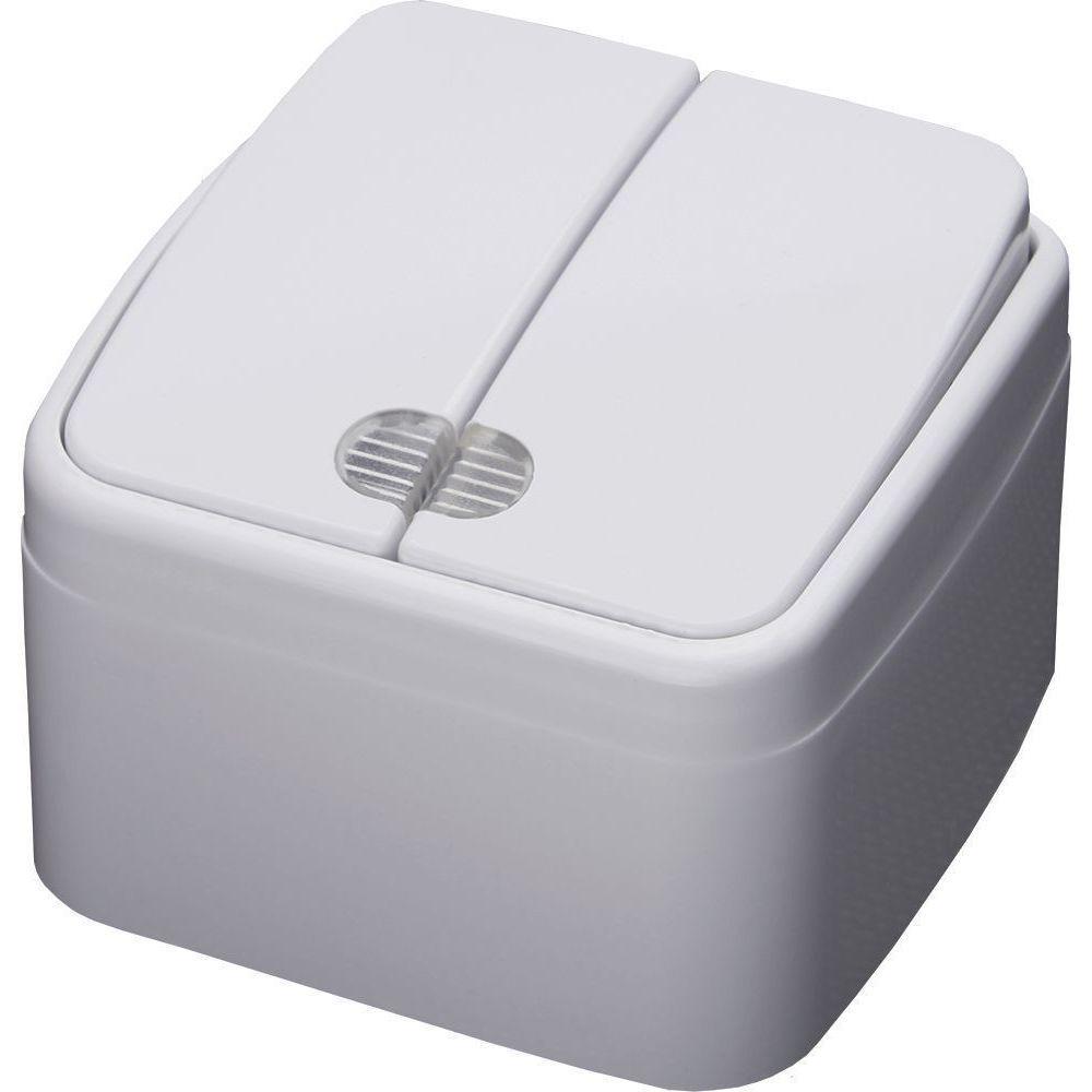 Выключатель двухклавишный Stekker Basic PSW10-32-20 39030