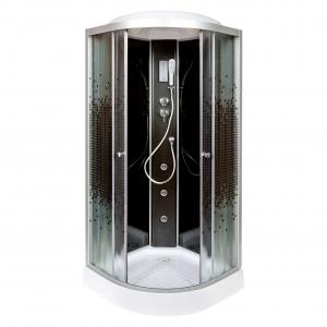 Душевая кабина Deto L801GM+ELBLACK с гидромассажем и электрикой