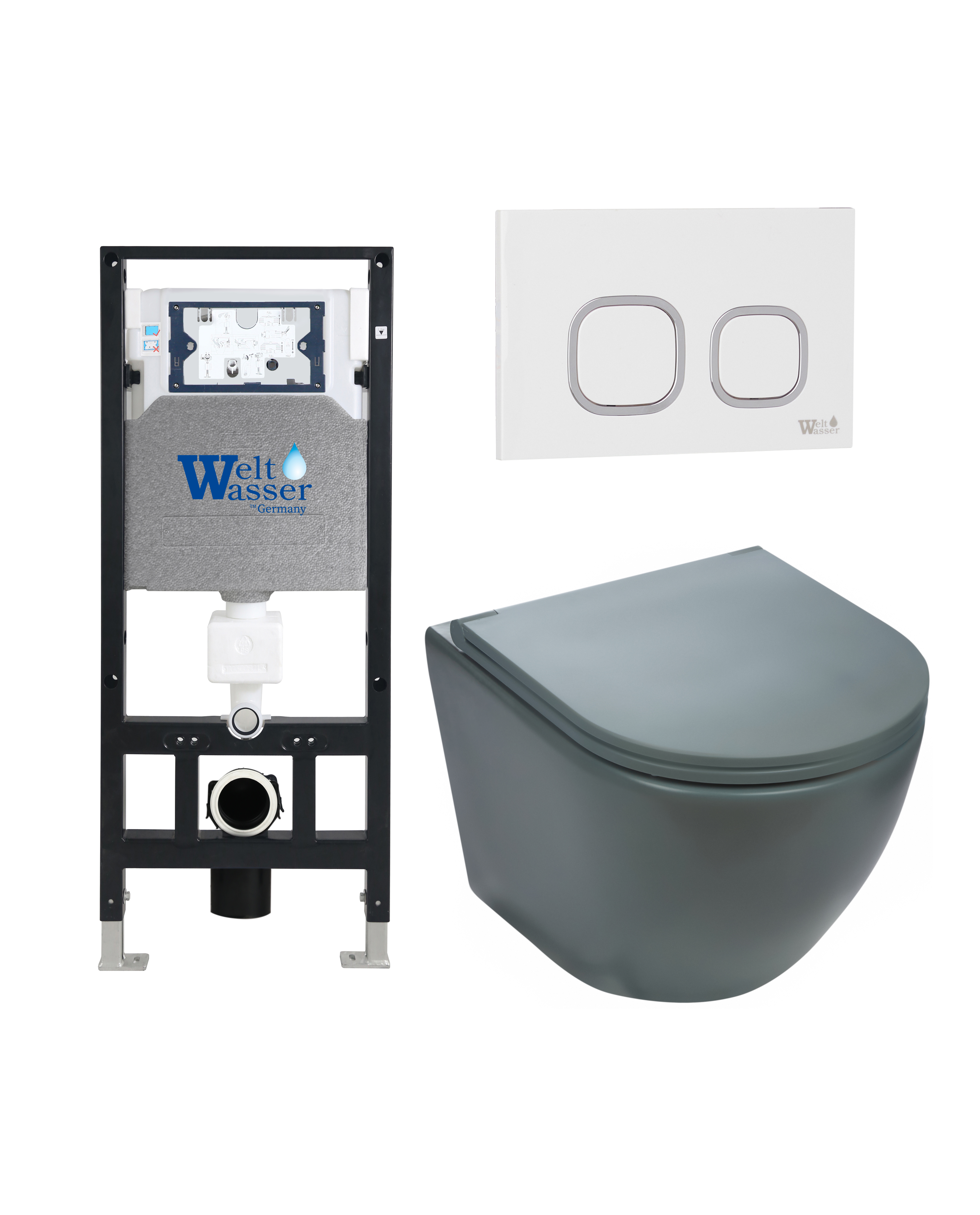 Комплект WeltWasser 10000010871 Merzbach 041 MT-GR + Amberg 506 + Amberg RD-WT
