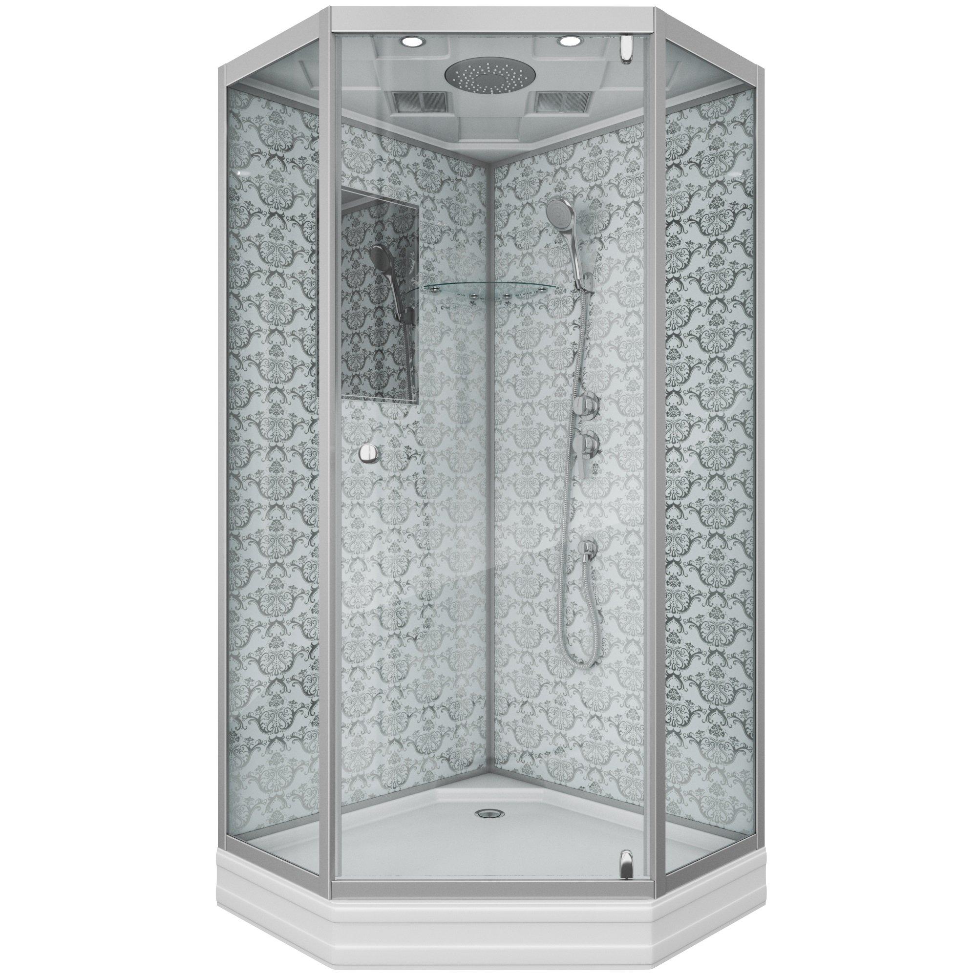 Душевая кабина Niagara Luxe 7702DW 100x100 низкий поддон (3 места)
