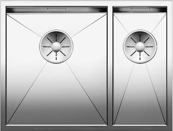 Врезная кухонная мойка Blanco ZEROX 340/180-IF (чаша слева) нержавеющая сталь