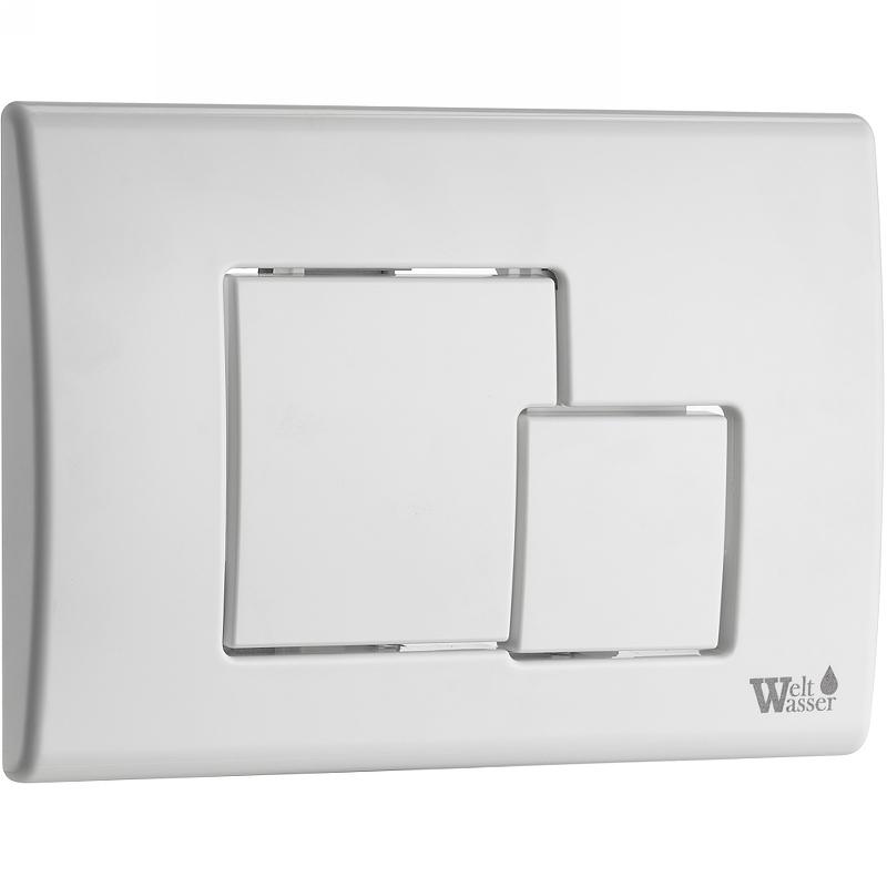 Кнопка для инсталляции WeltWasser WW Marberg 507 SE GL-WT 10000010237 белая, квадратная