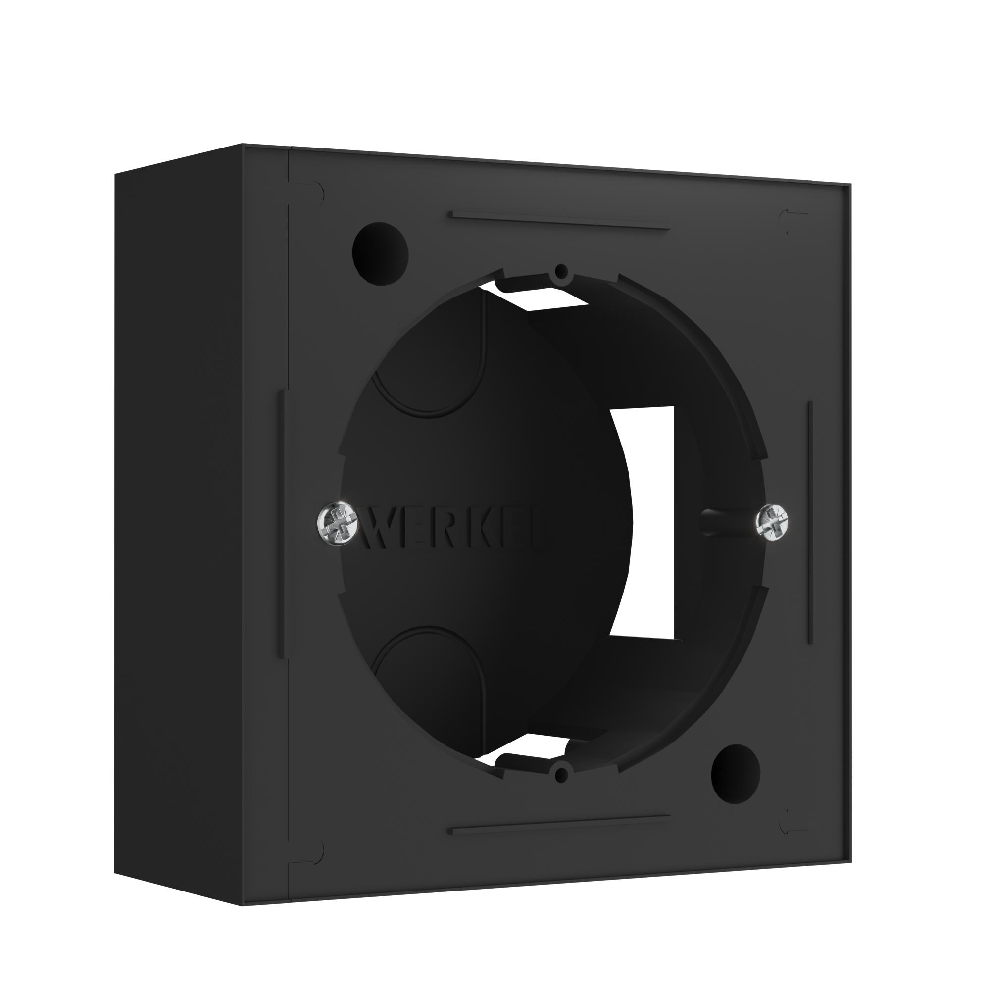 Коробка для накладного монтажа черный Werkel W8000008