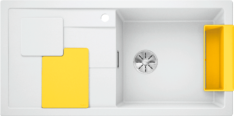 Врезная кухонная мойка Blanco BLANCO SITY XL 6 S SILGRANIT PuraDur белый лимон