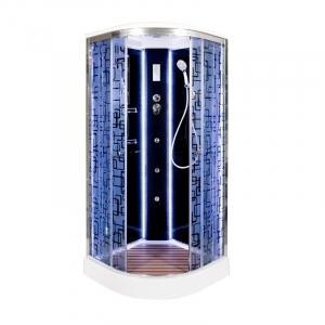 Душевая кабина Deto BM1510LED+GMBLACK с гидромассажем