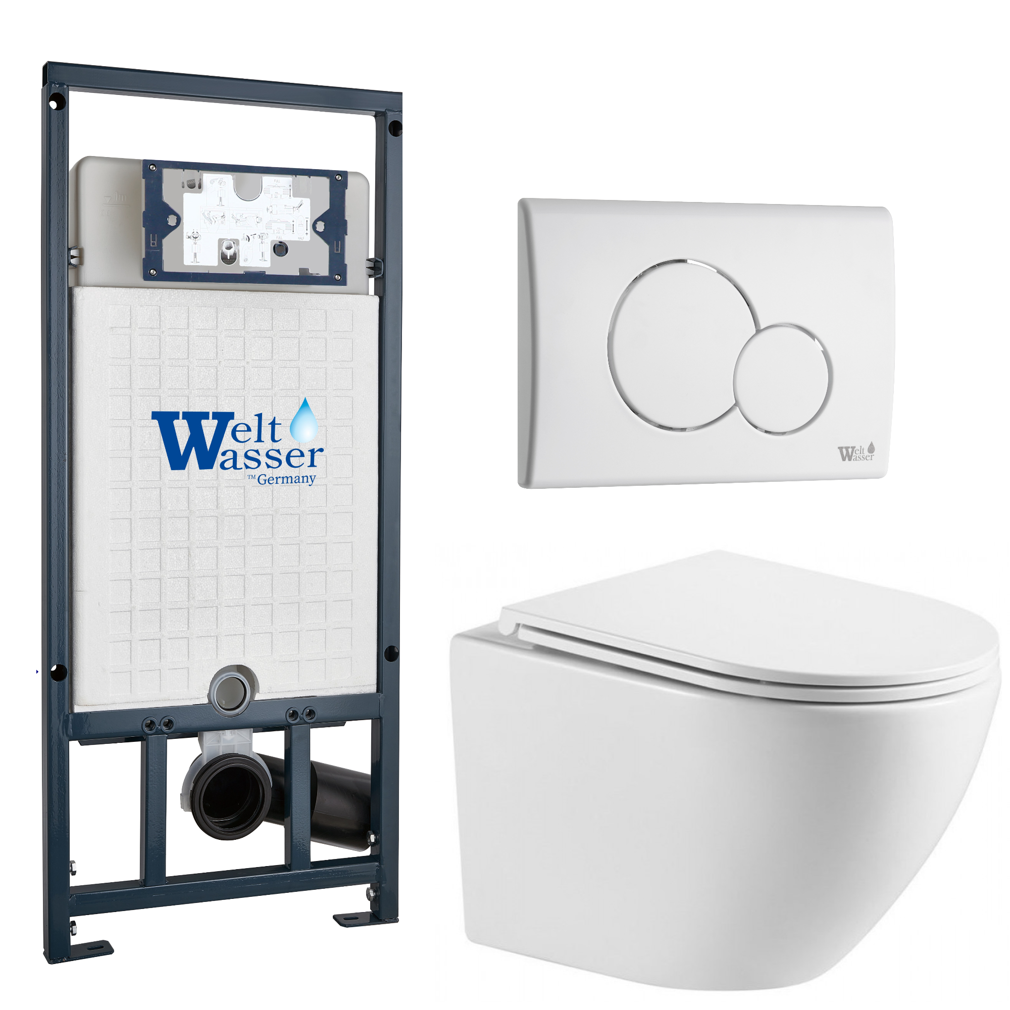 Комплект WeltWasser 10000011438 Merzbach 043 MT-WT + Marberg 507 + Marberg 507 RD GL-WT