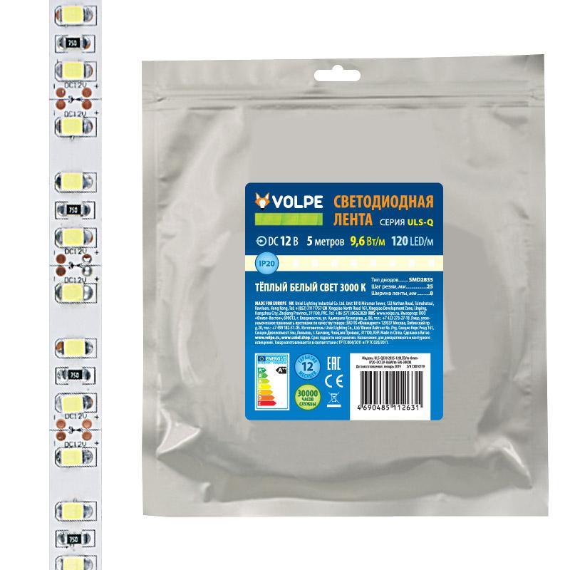 Лента светодиодная (IP20, IP33) Volpe ULS-Q330 UL-00004540