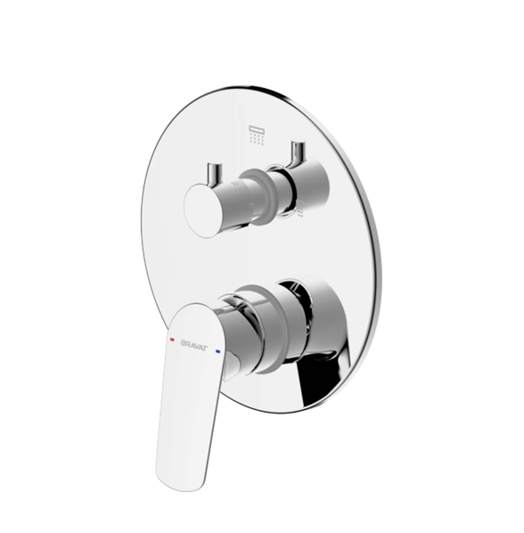 Смеситель для ванны Bravat PB8429564CP-3-ENG хром