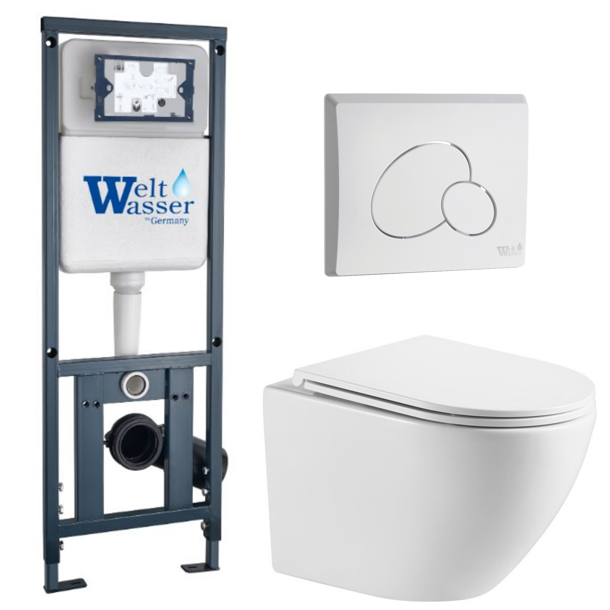 Комплект WeltWasser 10000010914 Merzbach 041 XL GL-WT + Marberg 410 + Marberg 410 RD GL-WT