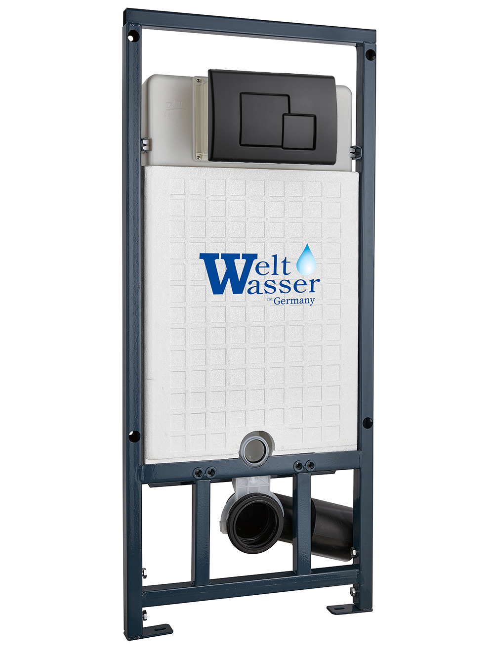 Инсталляция для унитаза WeltWasser WW Marberg 507 SE BL 10000011216 квадратная кнопка