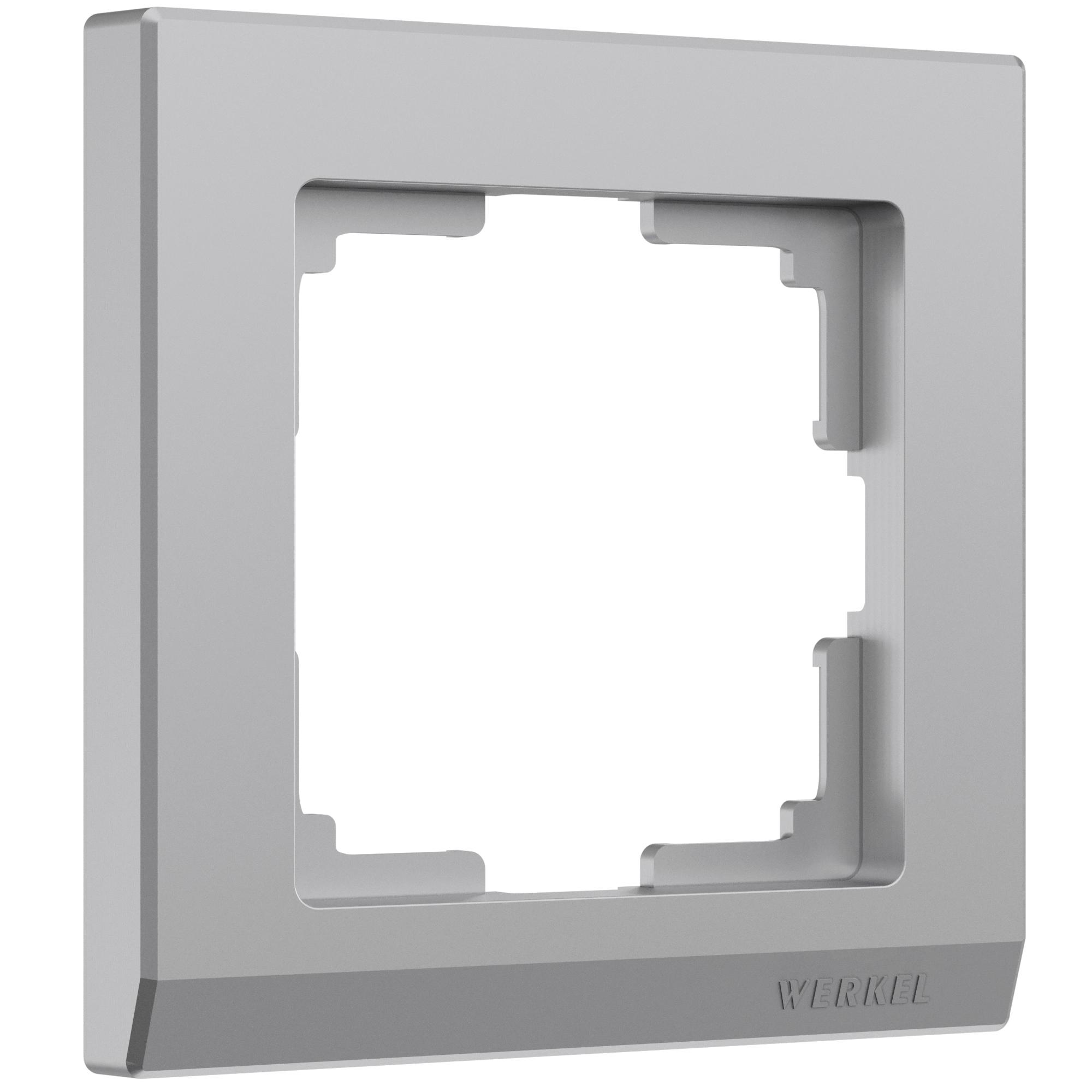 Рамка на 1 пост серебряный Werkel W0011806