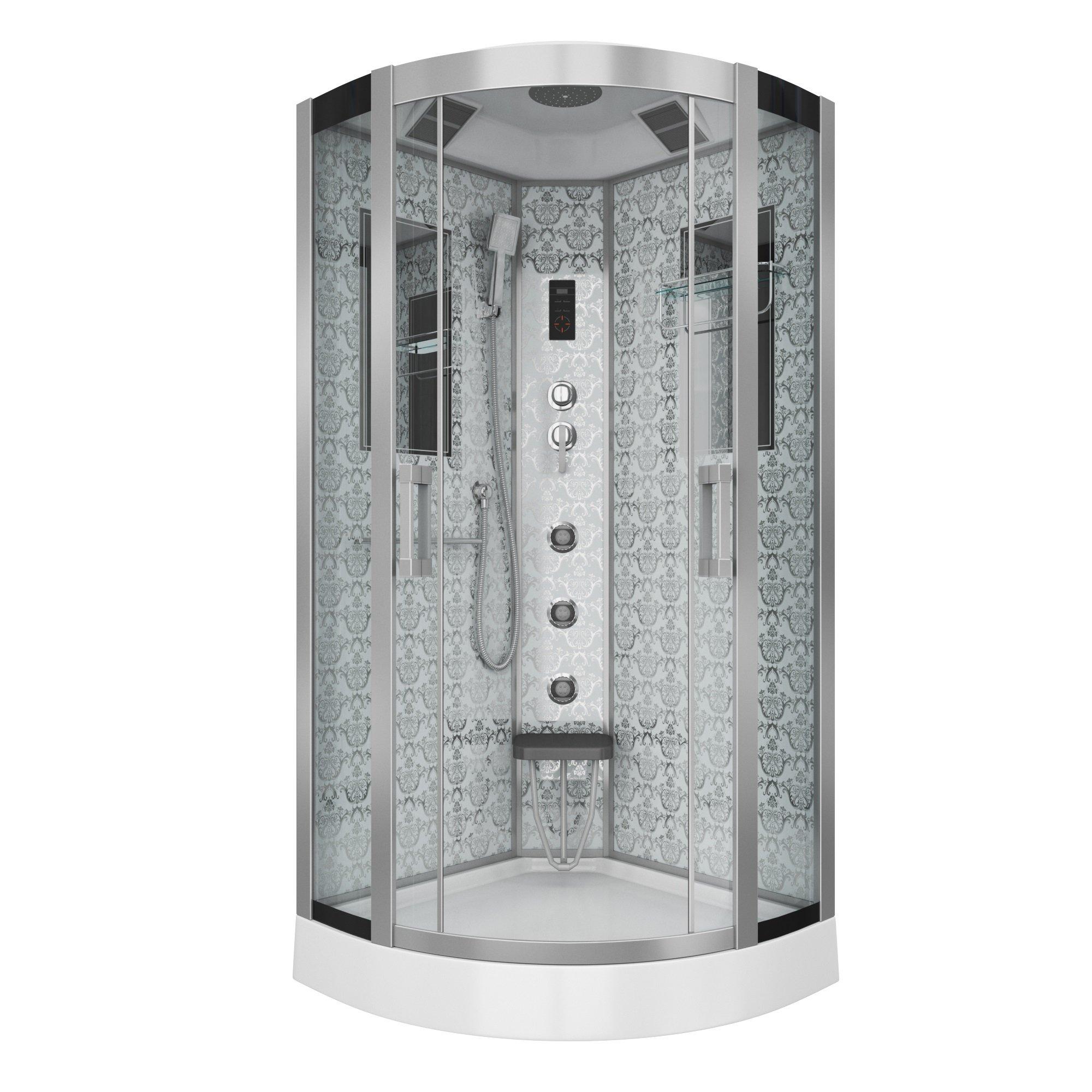 Душевая кабина Niagara Luxe 7715W 90x90 низкий поддон (4 места)