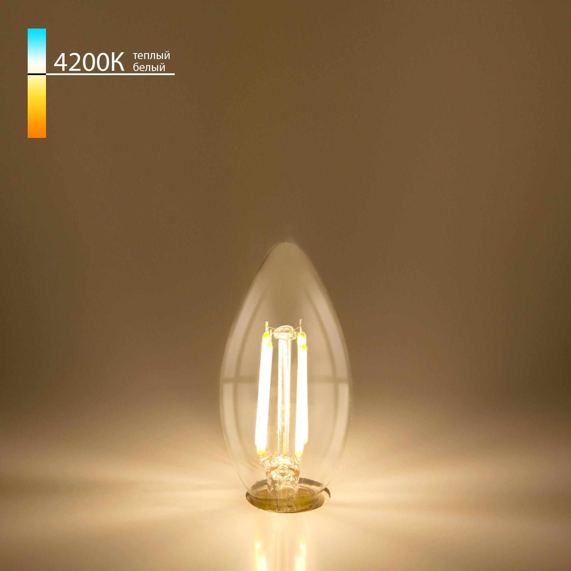 Филаментная светодиодная лампа Elektrostandard "Свеча" С35 7W 4200K E14 BLE1412