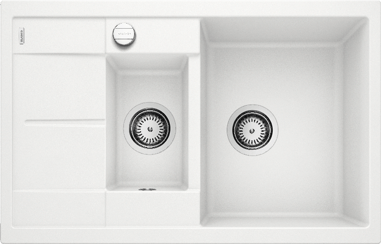Врезная кухонная мойка Blanco METRA 6S Compact SILGRANIT PuraDur белый