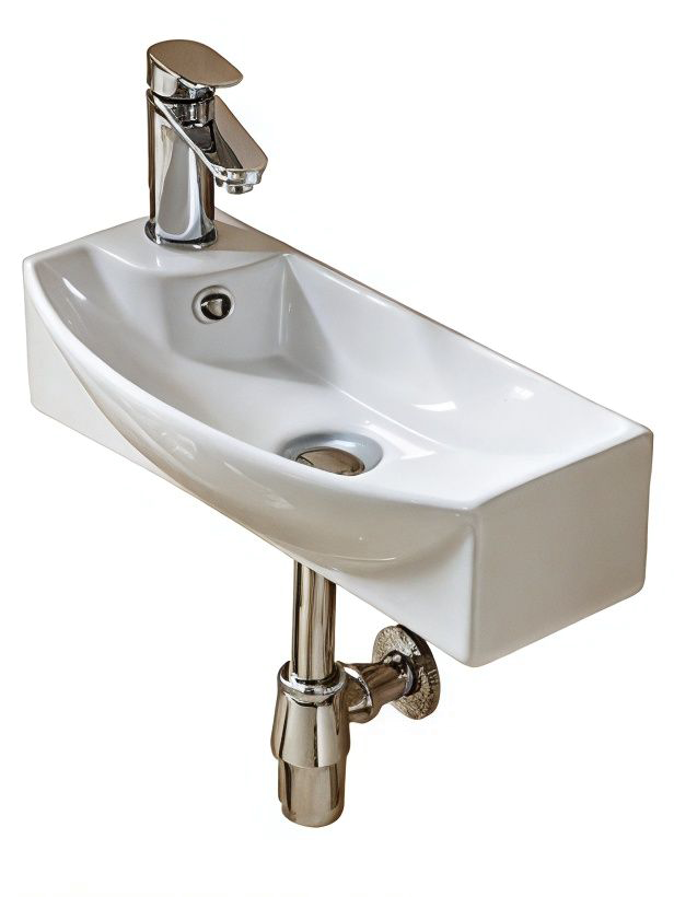 Раковина подвесная WeltWasser 40/22/12 WW Aisbach 7940 GL-WT L 10000008686 глянцевая белая