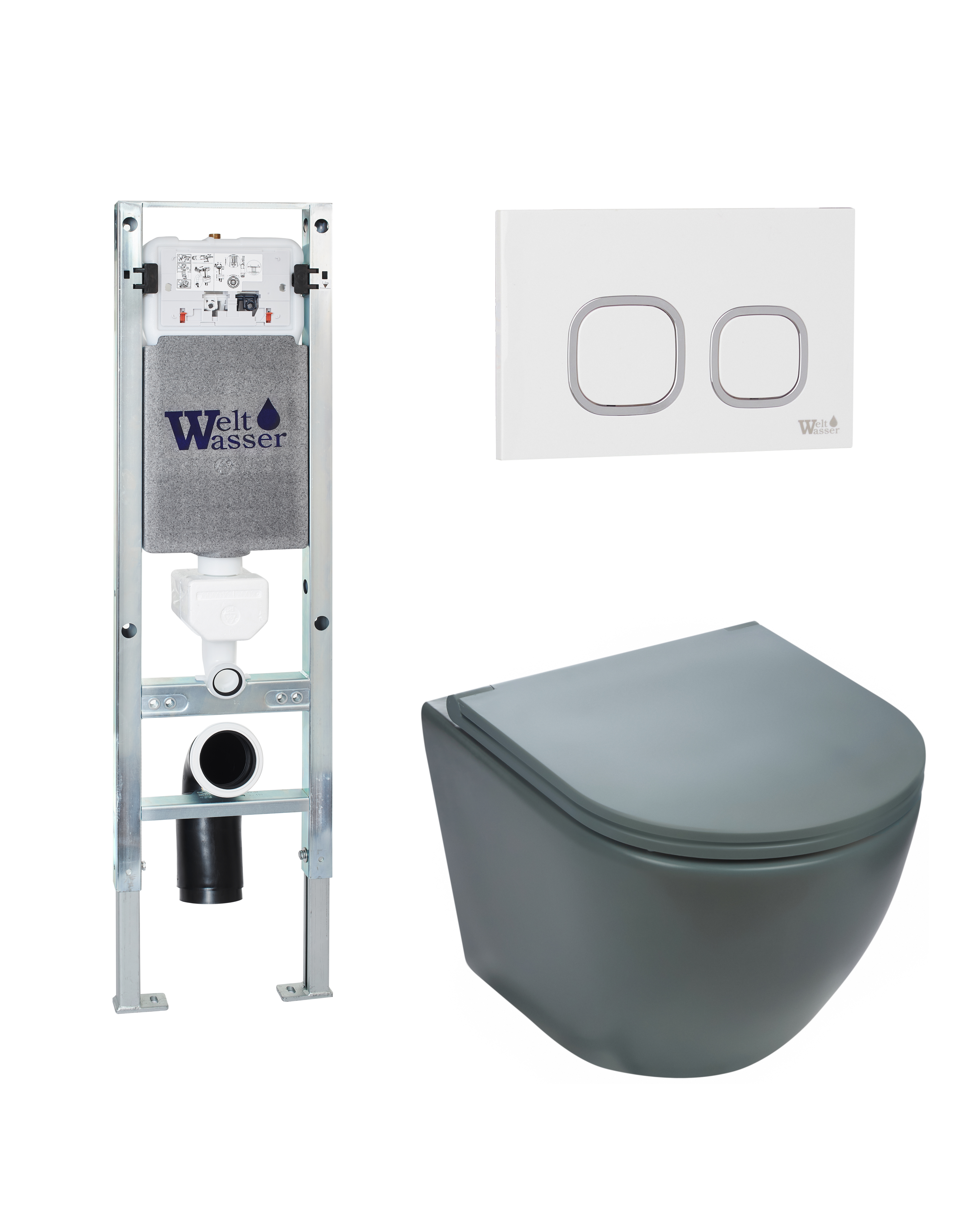 Комплект WeltWasser 10000010851 Merzbach 041 MT-GR + Amberg 350 ST + Amberg RD-WT