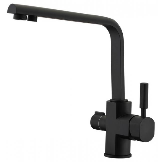 Смеситель для кухни (мойки) под фильтр Kaiser Decor 40144-9 матовый (черный)
