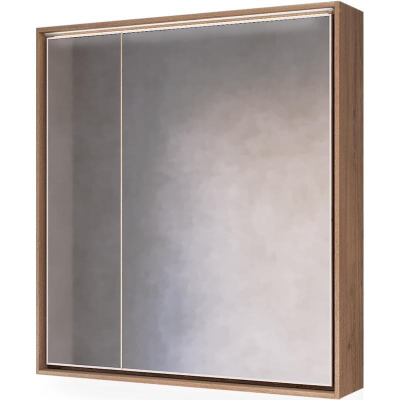 Зеркало-шкаф с подсветкой Raval Frame Fra.03.75/DT дуб трюфель
