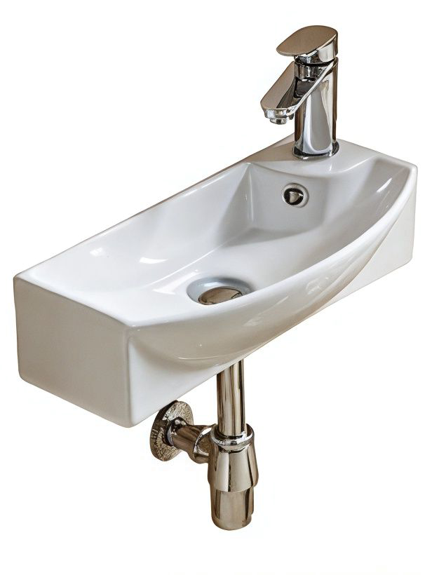 Раковина подвесная WeltWasser 40/22/12 WW Aisbach 7940 GL-WT R 10000008687 глянцевая белая