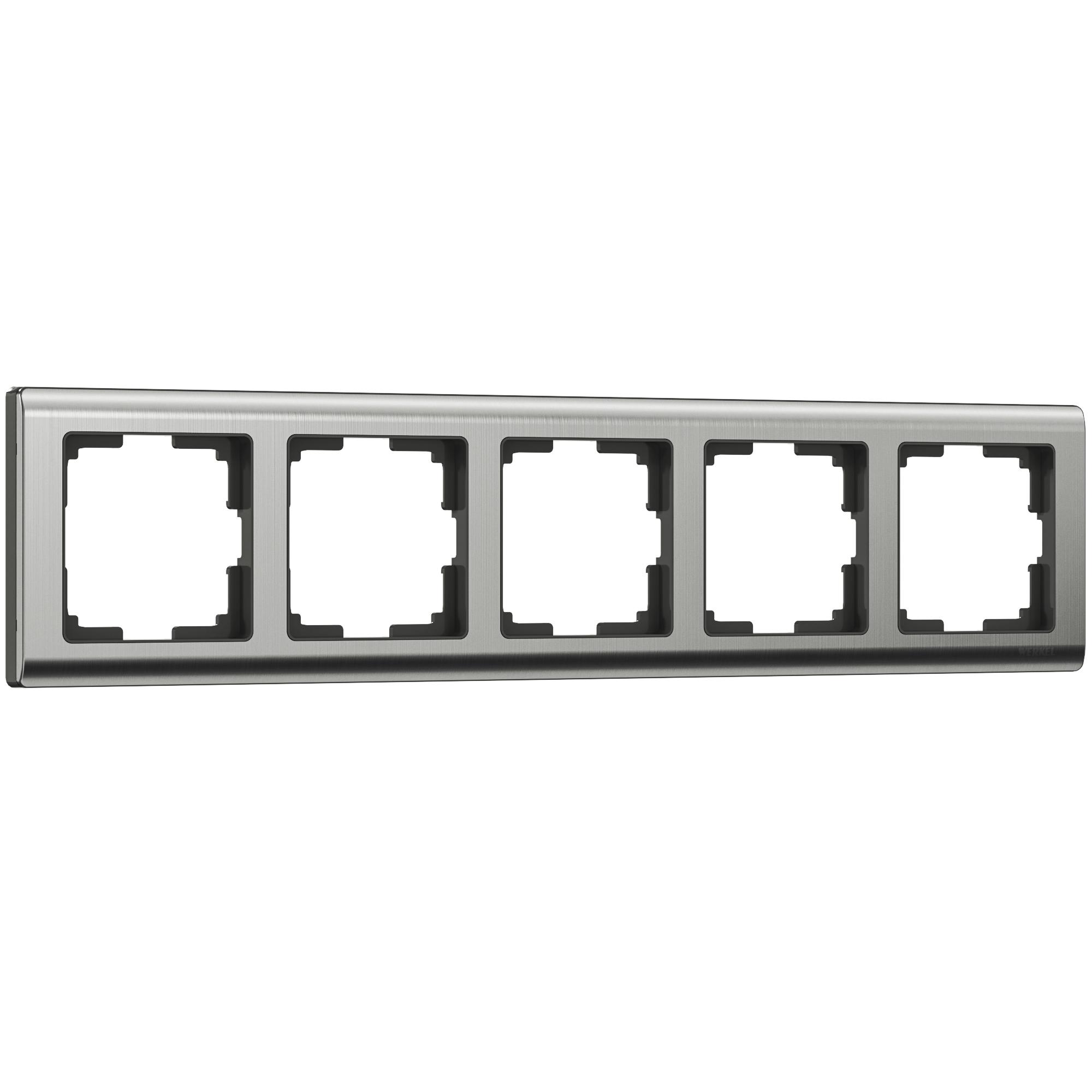 Рамка на 5 постов глянцевый никель Werkel W0051602