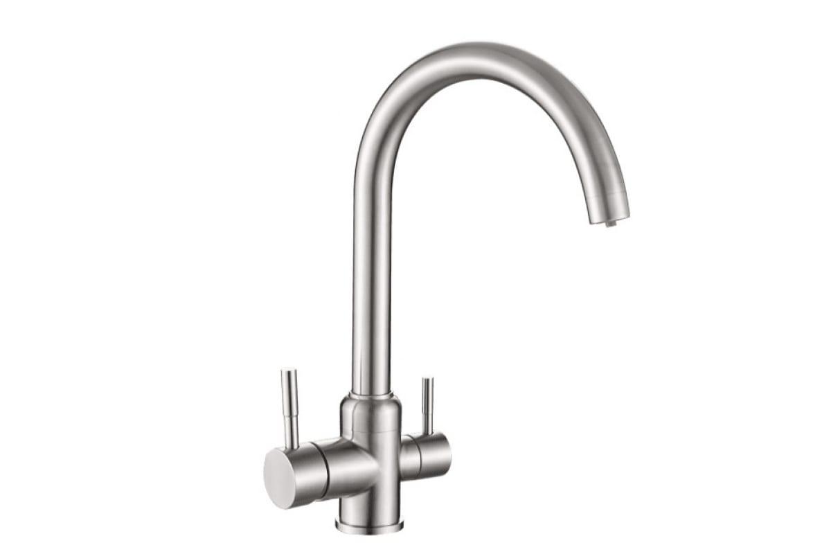 Смеситель для кухни Ulgran Classic U-020-304 нержавеющая сталь