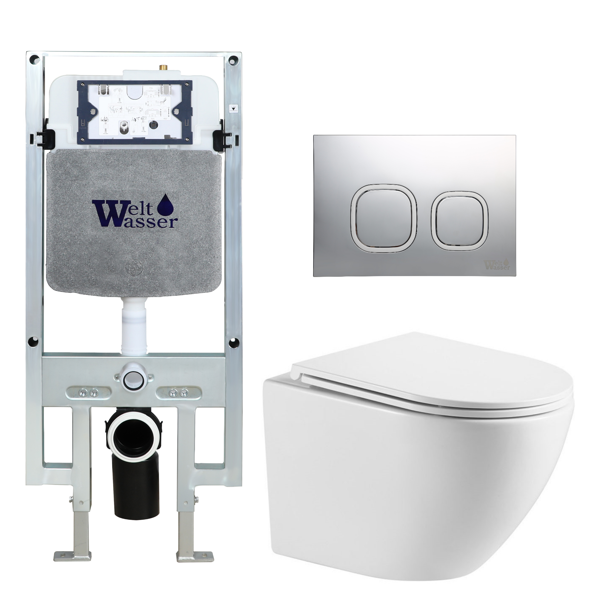 Комплект WeltWasser 10000010900 Merzbach 041 XL GL-WT + Amberg 497 ST + Amberg RD-MT CR