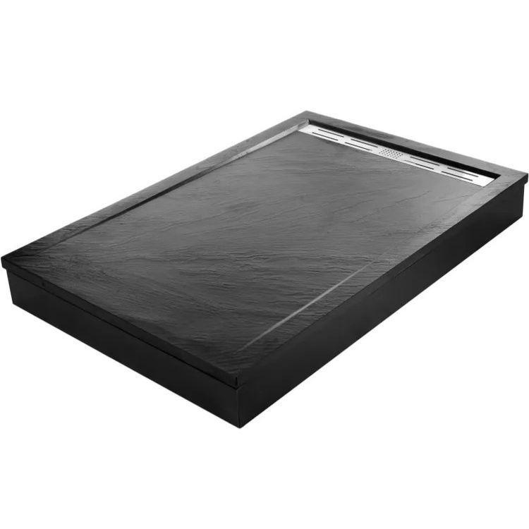 Душевой поддон с сифоном WeltWasser WW TRS 10080 STONE-BL 100х80х3 10000004380 черный