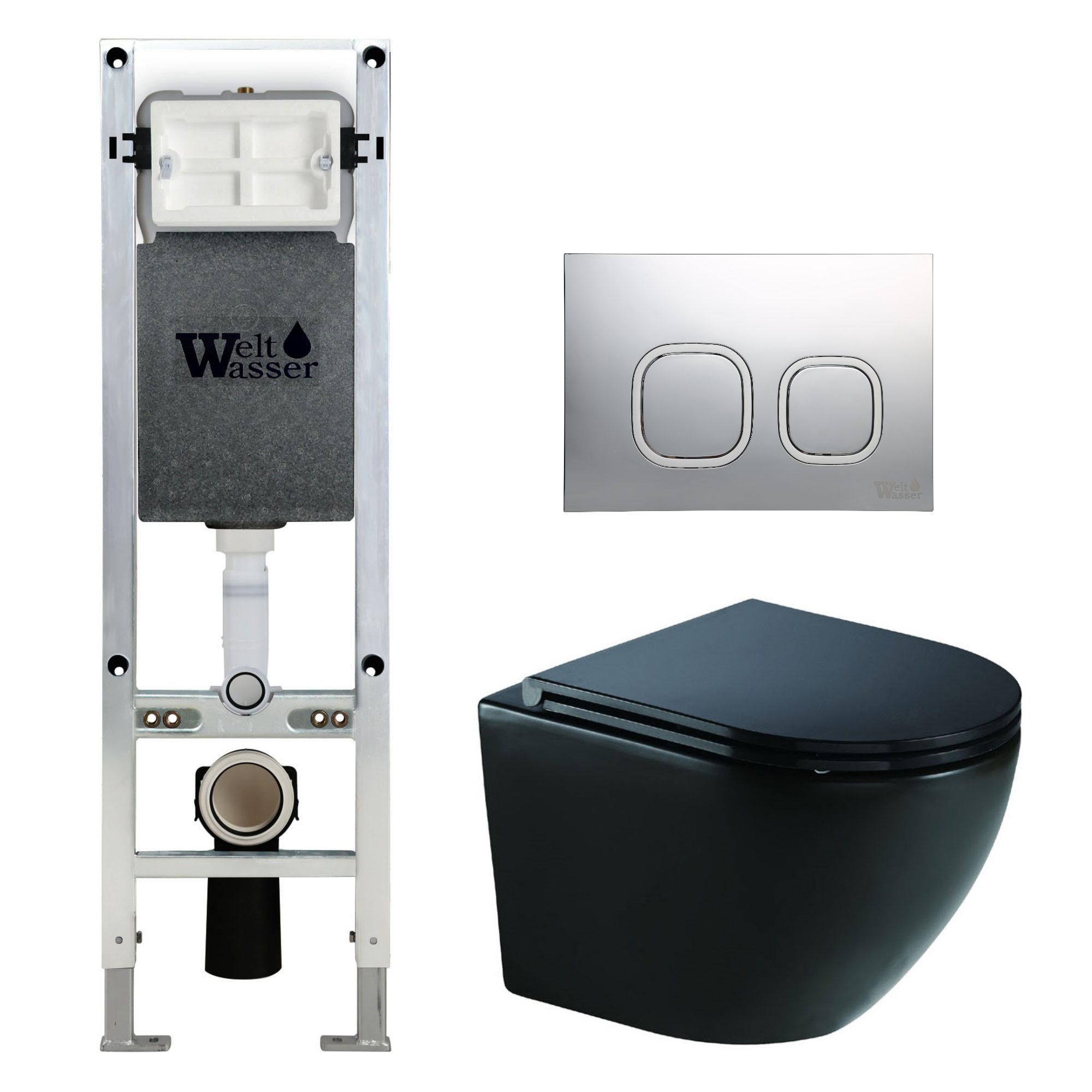 Комплект WeltWasser 10000010930 Merzbach 041 XL MT-BL + Amberg 350 ST + Amberg RD-MT CR