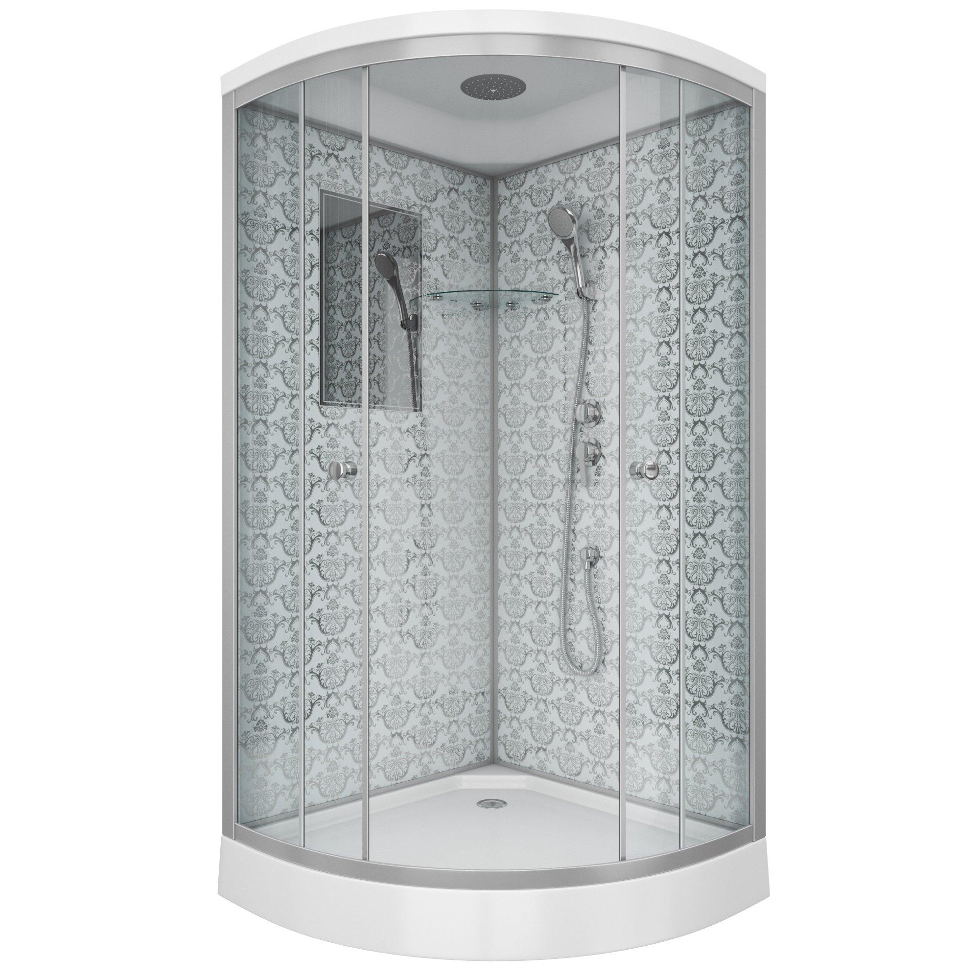 Душевая кабина Niagara Luxe 7702W 100x100 низкий поддон (3 места)