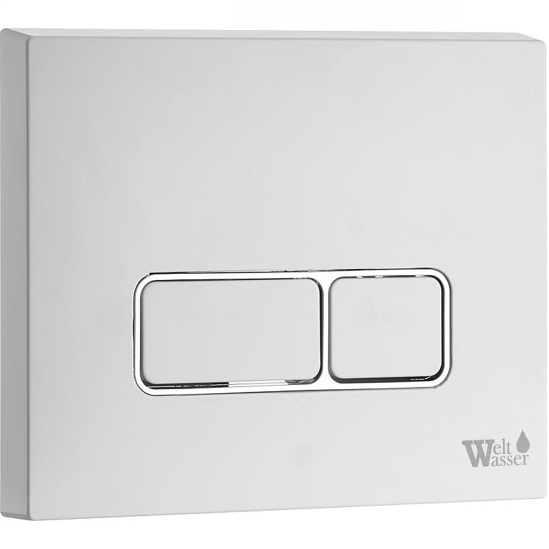 Кнопка для инсталляции WeltWasser WW Marberg 410 SE GL-WT 10000010233 белая, квадратная