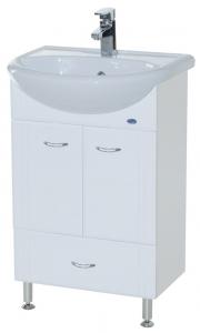 Тумба Bellezza Уют-60 белая с нижним ящиком