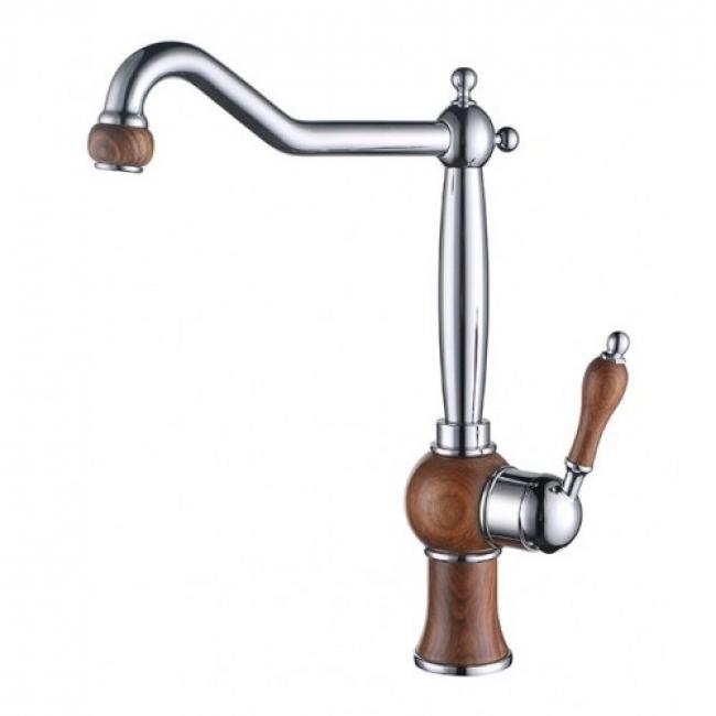 Смеситель для кухни Kaiser Wood-Stone 61033 древесный