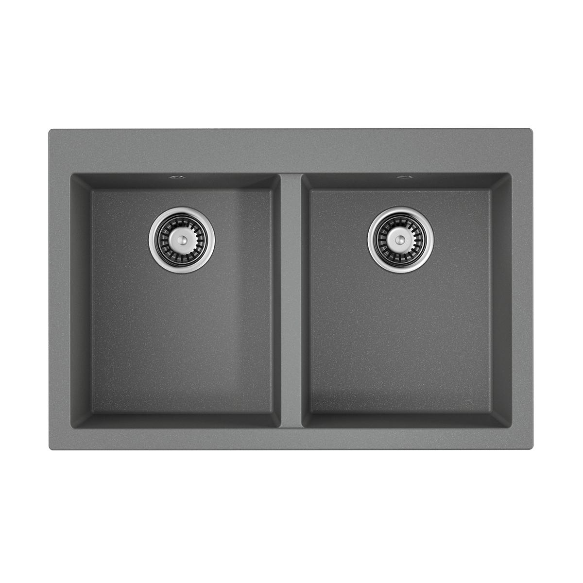 Врезная кухонная мойка Omoikiri Bosen 80-2-GR leningrad grey 4993569