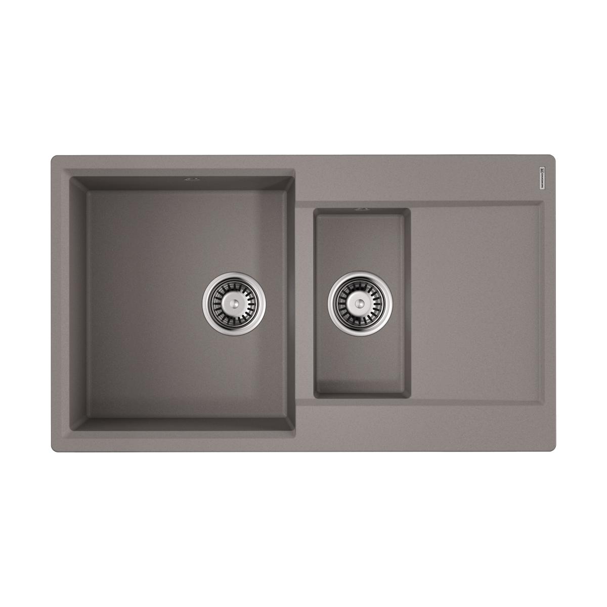 Врезная кухонная мойка Omoikiri Daisen 86-2-GR leningrad grey 4993475