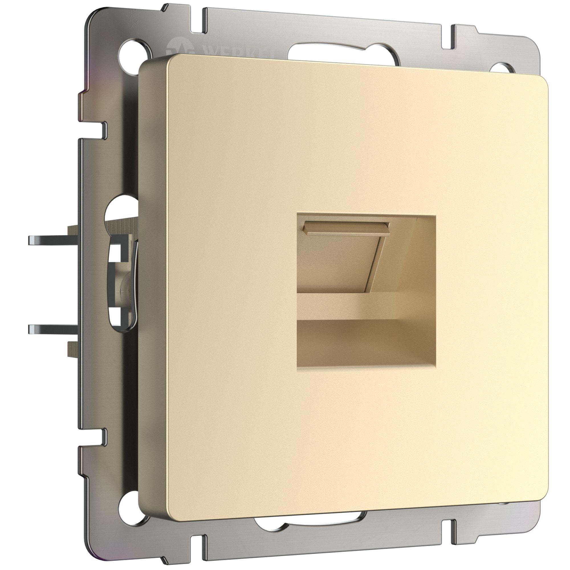 Розетка Ethernet RJ-45 шампань Werkel W1181011