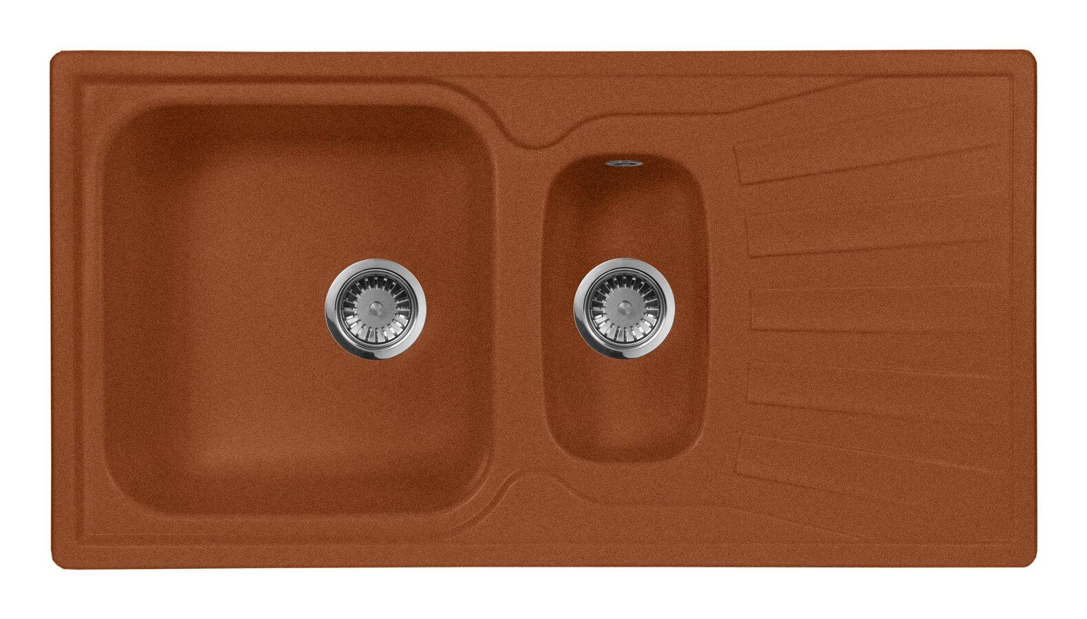 Мойка кухонная AquaGranitEx M-09K (307) терракот