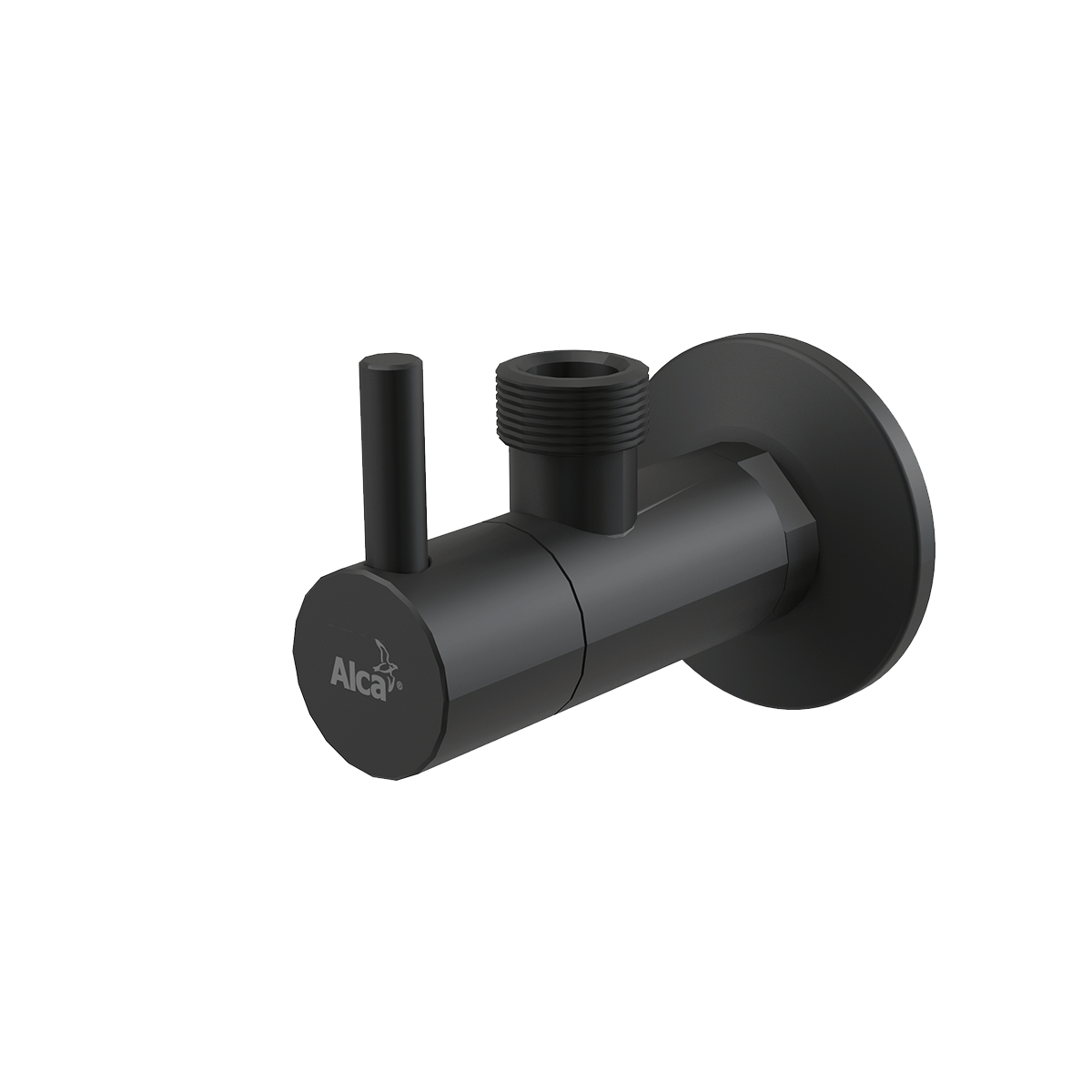 Угловой вентиль с фильтром 1/2х1/2 AlcaPlast ARV003-BLACK черный матовый