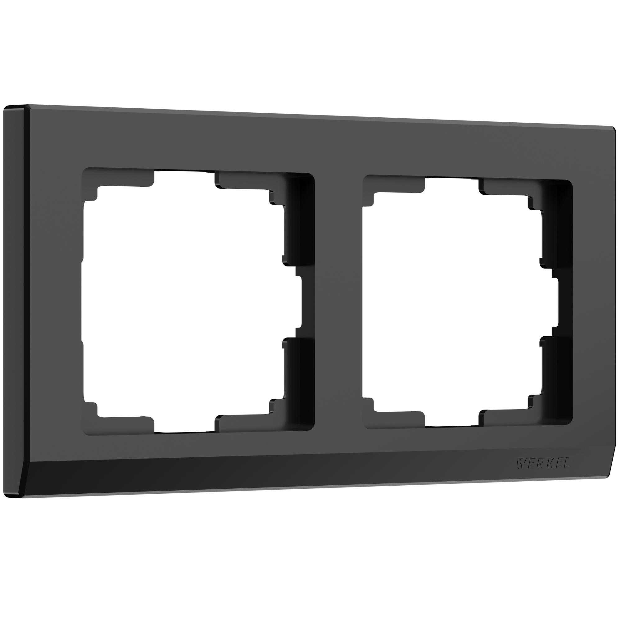 Рамка на 2 поста черный Werkel W0021808