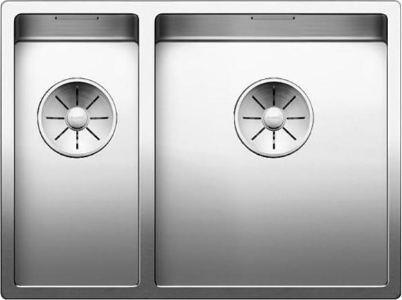 Врезная кухонная мойка Blanco CLARON 340/180-U (чаша справа) нержавеющая сталь