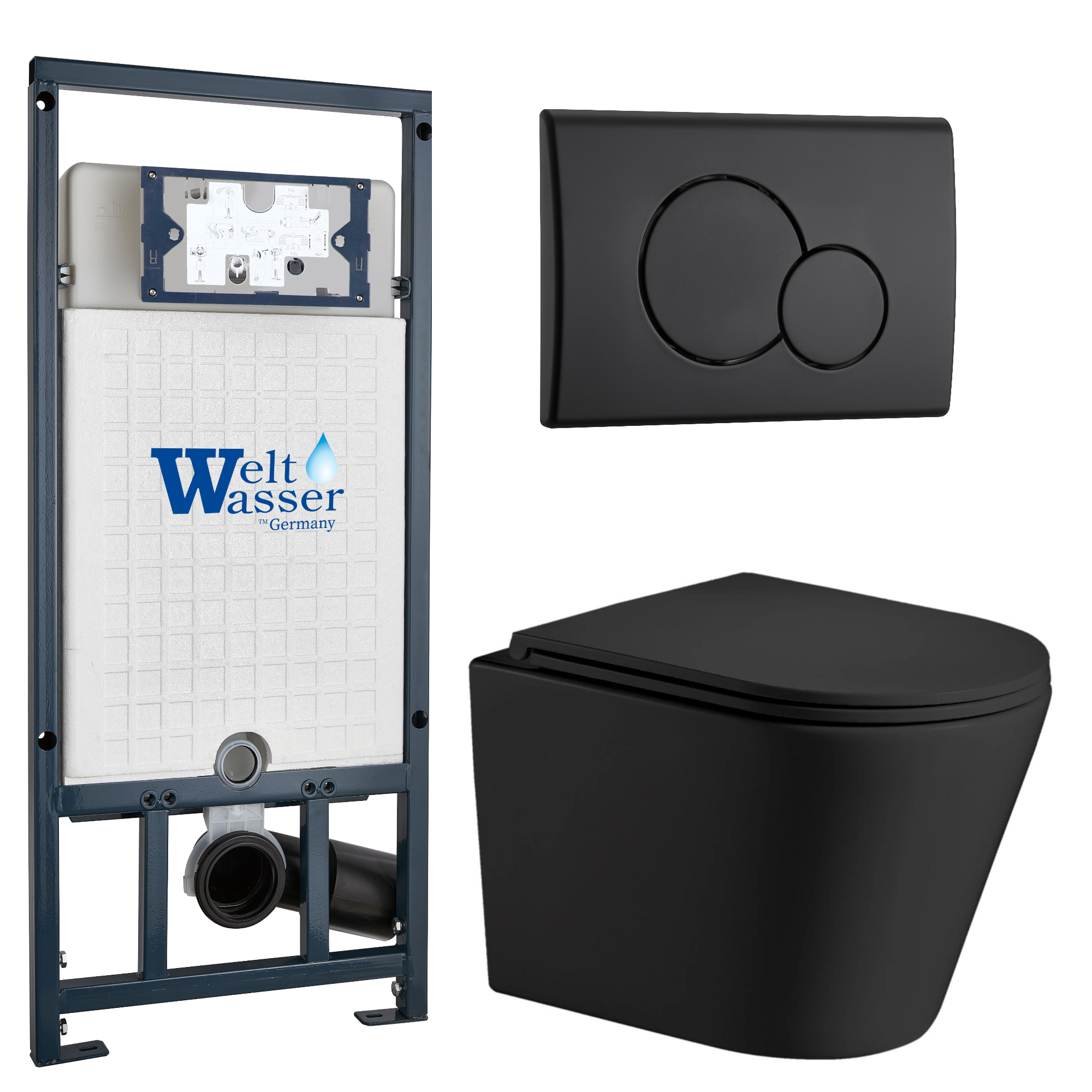 Комплект WeltWasser 10000011556 Salzbach 043 MT-BL + Marberg 507 + Marberg 507 RD MT-BL