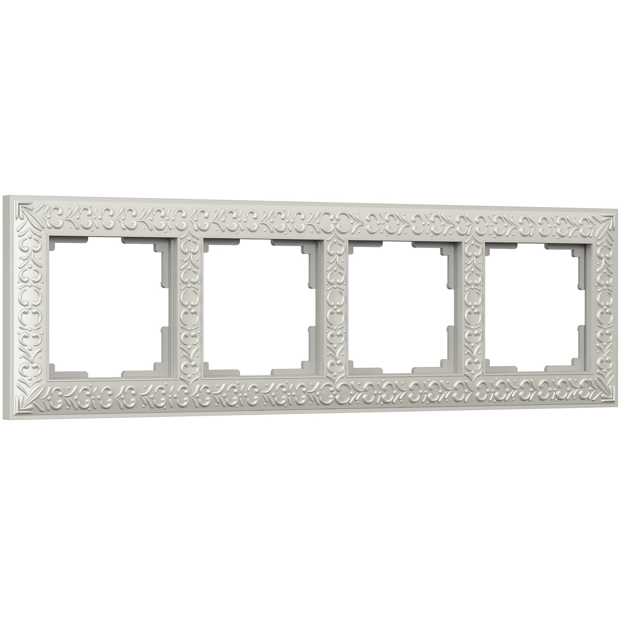 Рамка на 4 поста жемчужный Werkel WL07-Frame-04