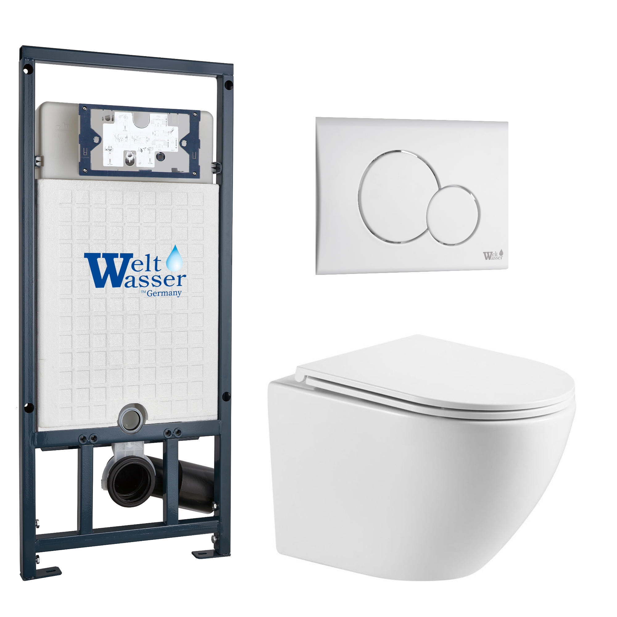 Комплект WeltWasser 10000011315 Merzbach 043 GL-WT + Marberg 507 + Marberg 507 RD GL-WT