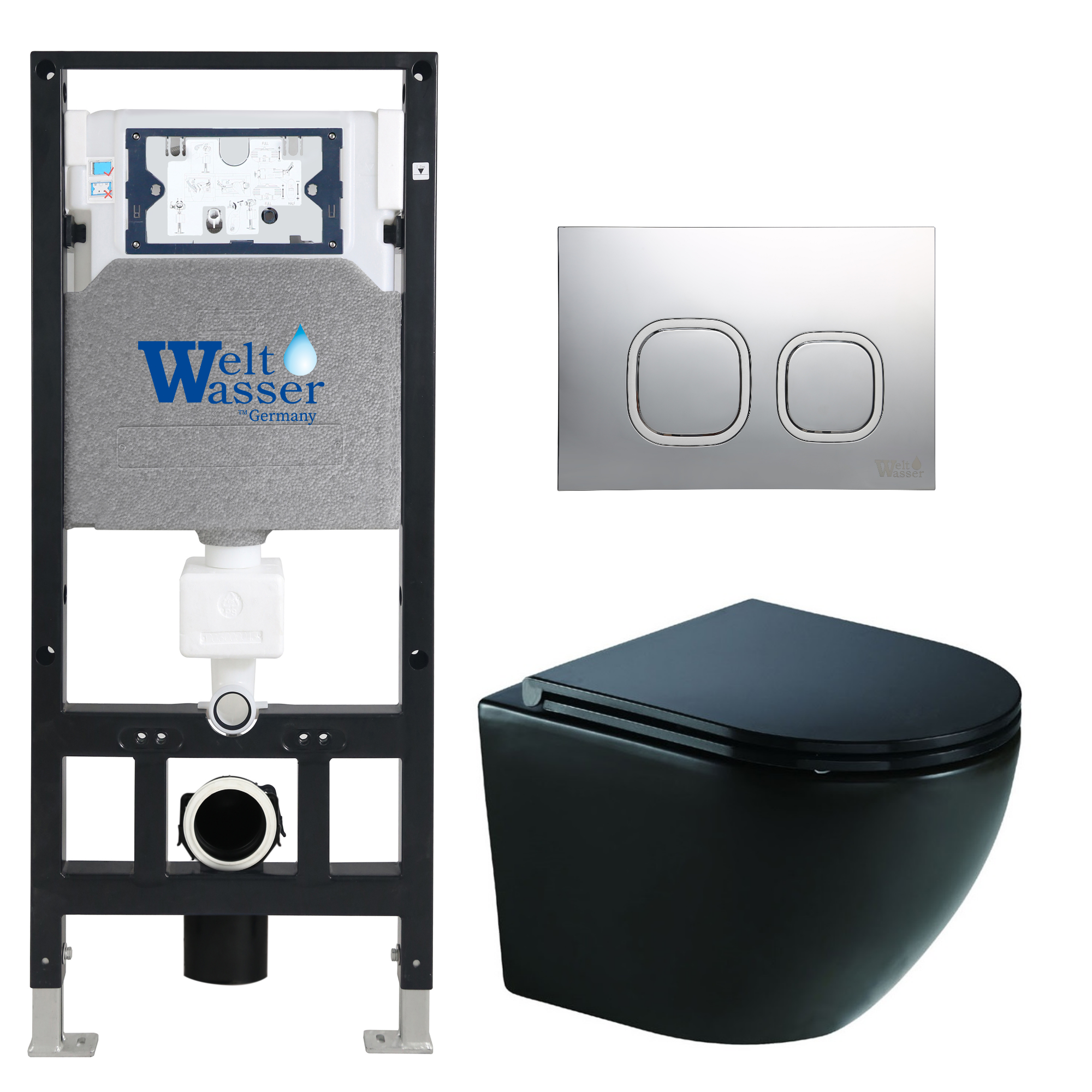 Комплект WeltWasser 10000010950 Merzbach 041 XL MT-BL + Amberg 506 + Amberg RD-MT CR