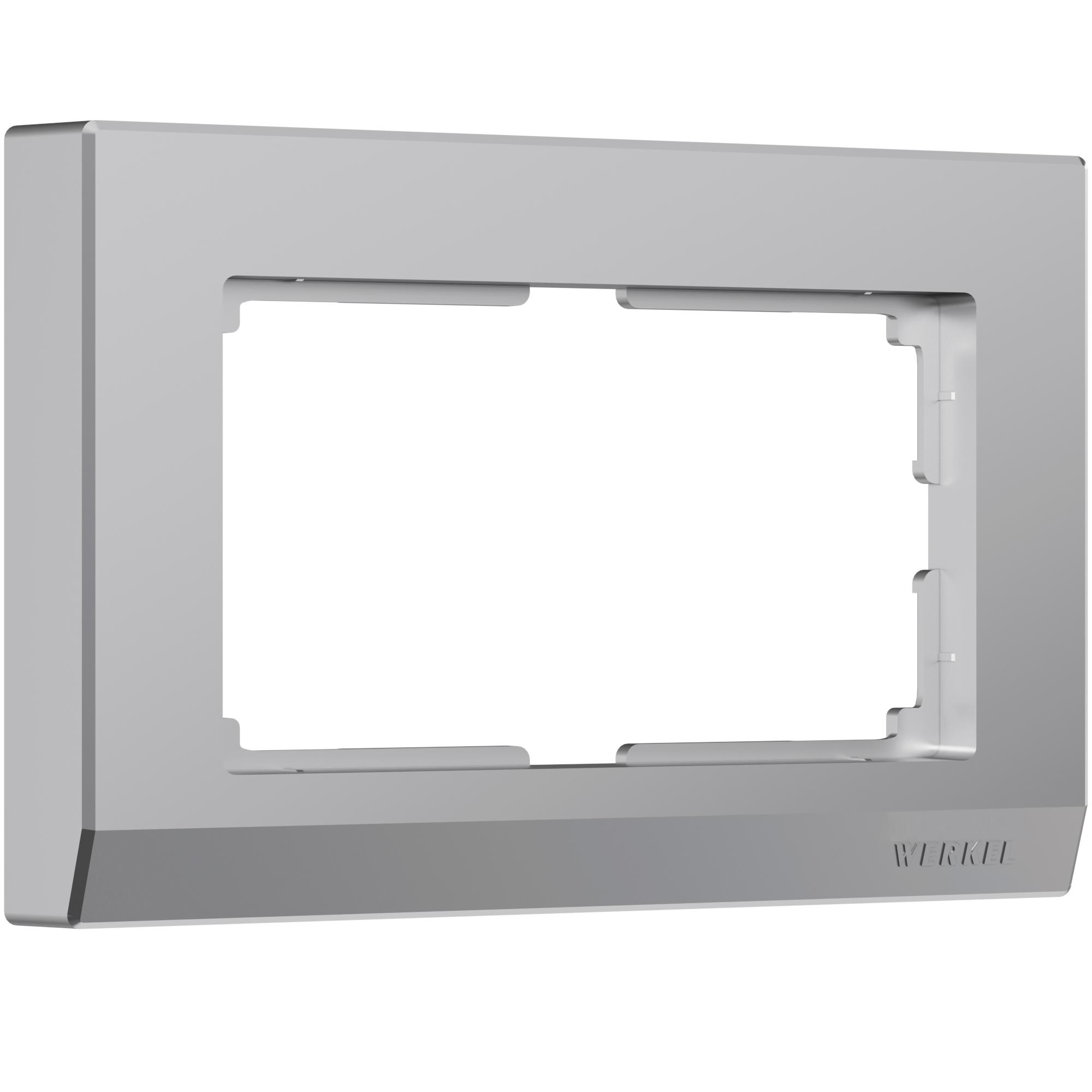 Рамка для двойной розетки серебряный Werkel W0081806