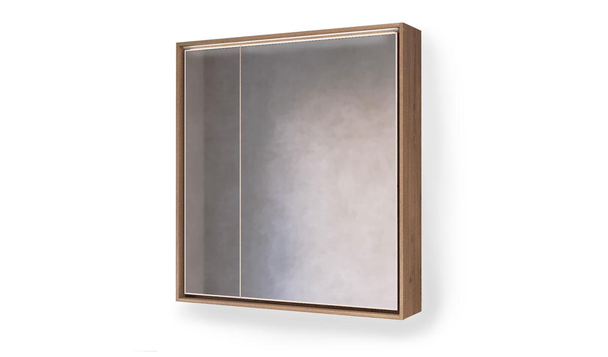 Зеркало Raval Frame 75 с подсветкой сенсор Fra.02.75/DT дуб трюфель